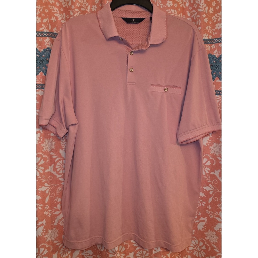 Hart Schaffner Marx Men's Pink Polo Size‎ L